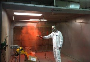 manual powder coat spray booth